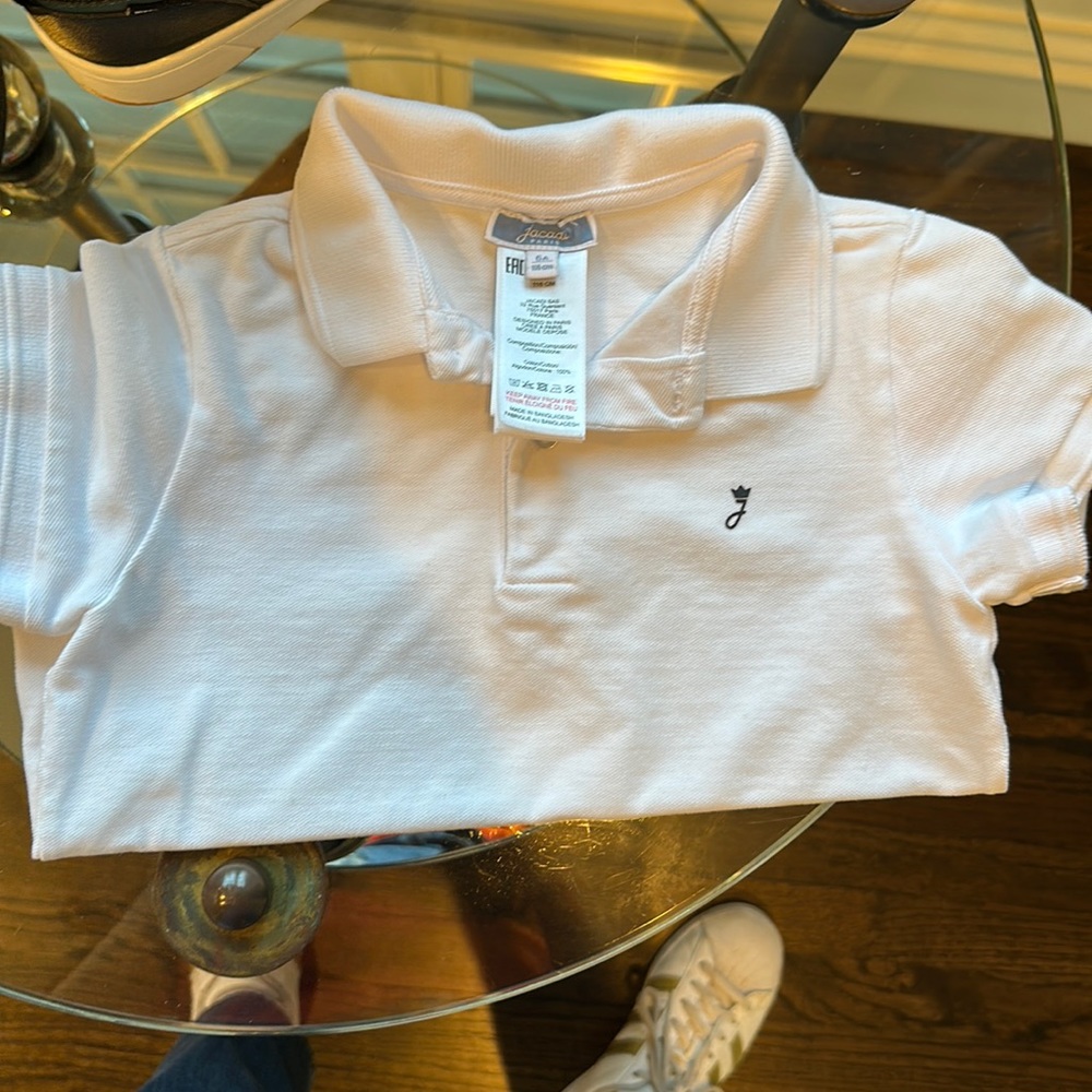 Jacadi white polo size 6A worn once
